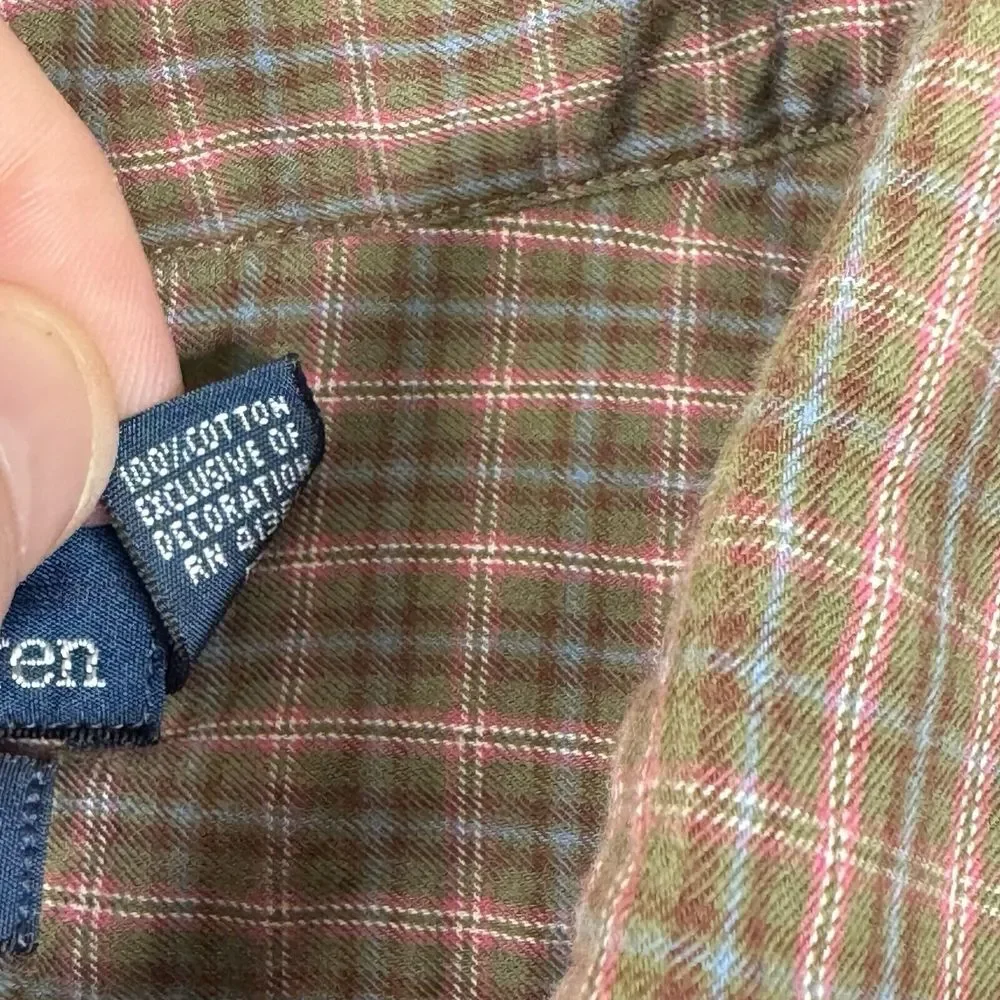 Polo Ralph Lauren Stanton Men's Large Brown Plaid‎ Long Sleeve Button Shirt
